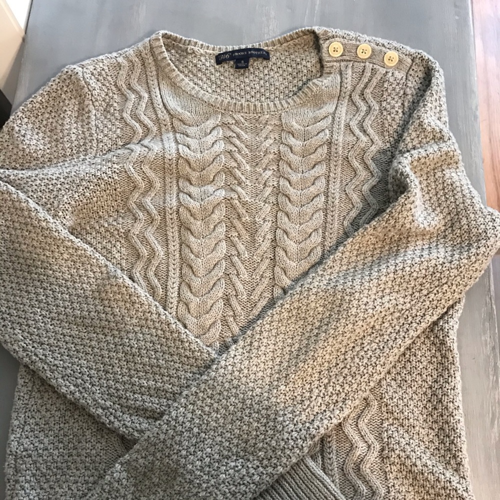 Gray Brooks Brothers sweater